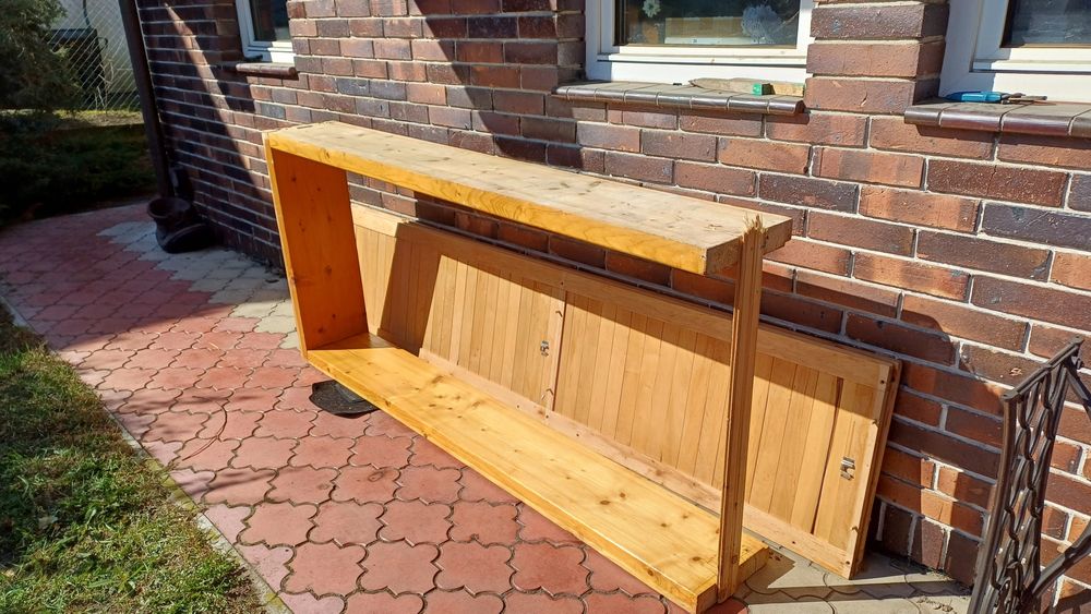 Drzwi drewniane sosnowe z futrynami 2 szt