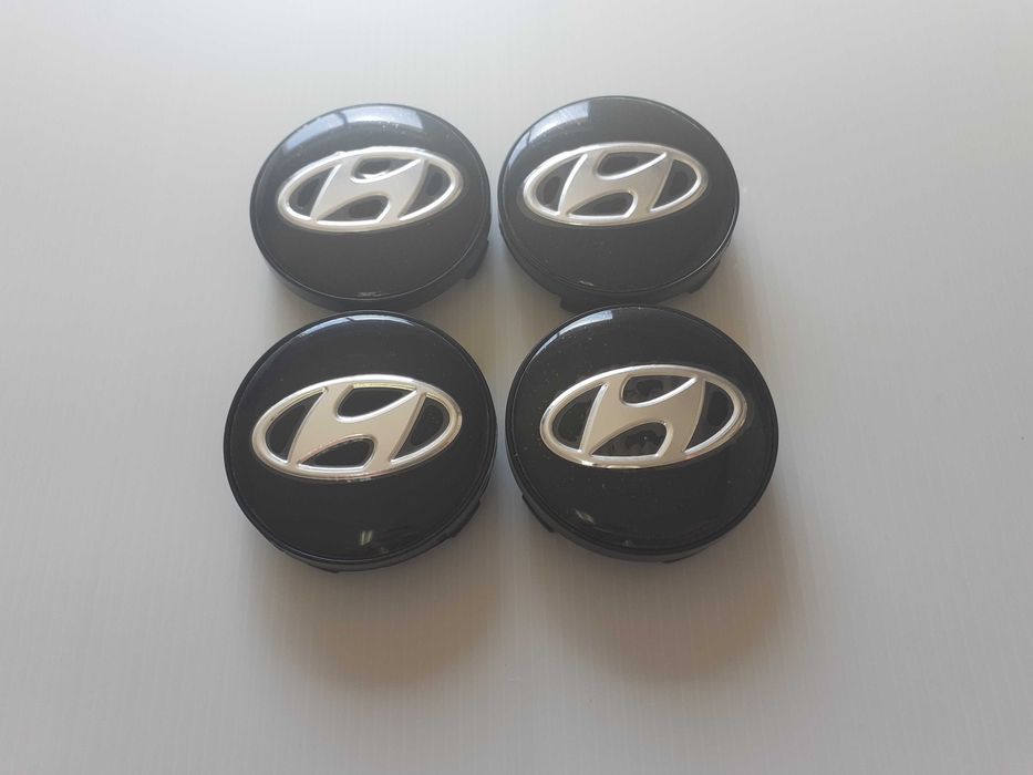Centros/tampas de jante completos Hyundai com 56, 60, 65 e 68 mm