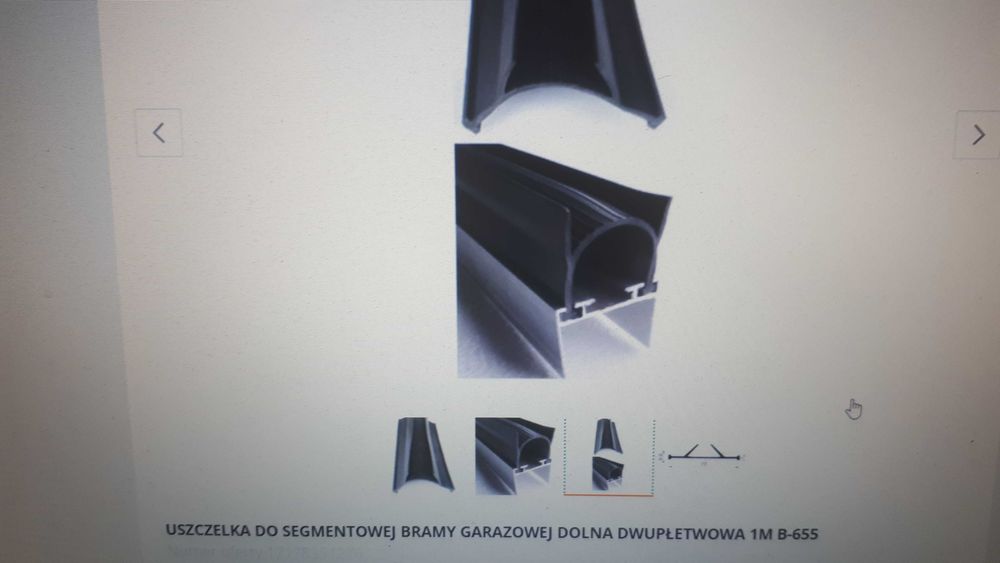 Uszczelka bramy garażowej