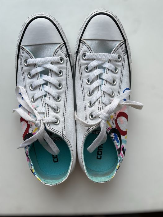 Білі низькі кеди converse all star
