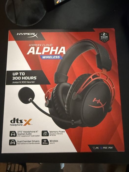 HeadSet HyperX Cloud Alpha Wireless Pc/PS5 Novo Suporte incluindo