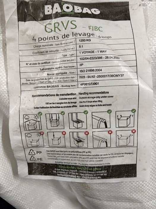 Big bag 0.90x0.90x1.20