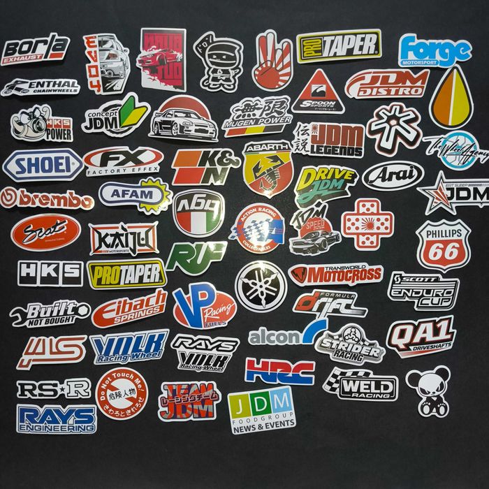 100 Autocolantes Motas Motard