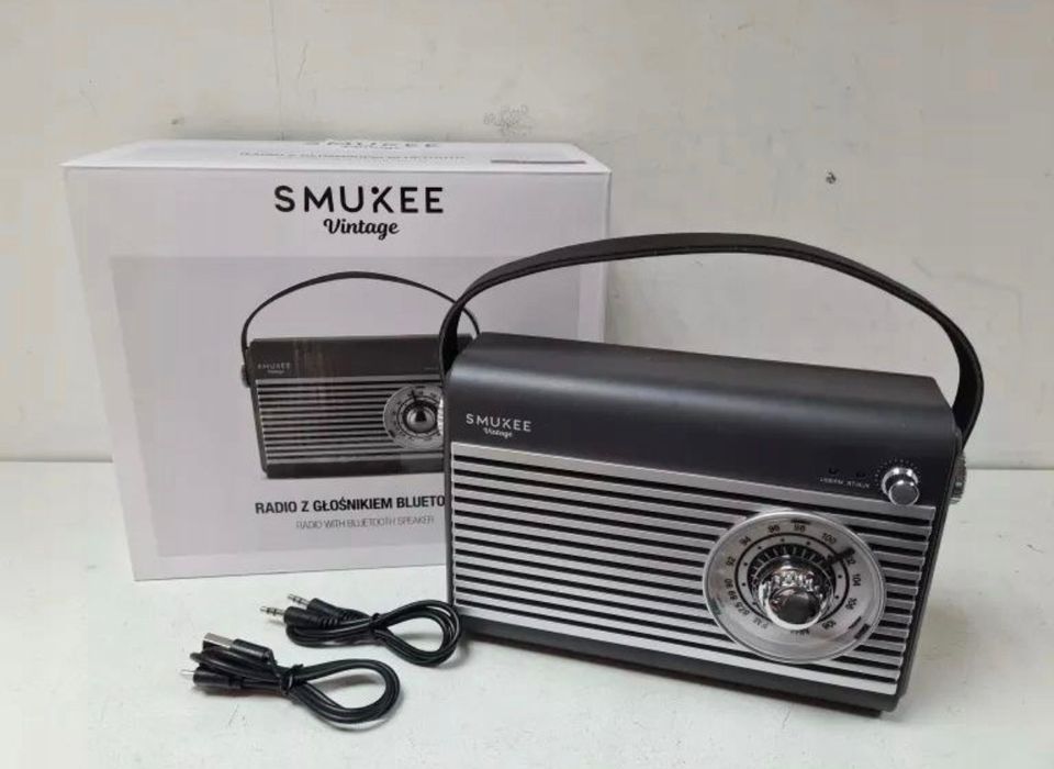 Smukee Vintage Nowe Radio z głośnikiem Bluetooth