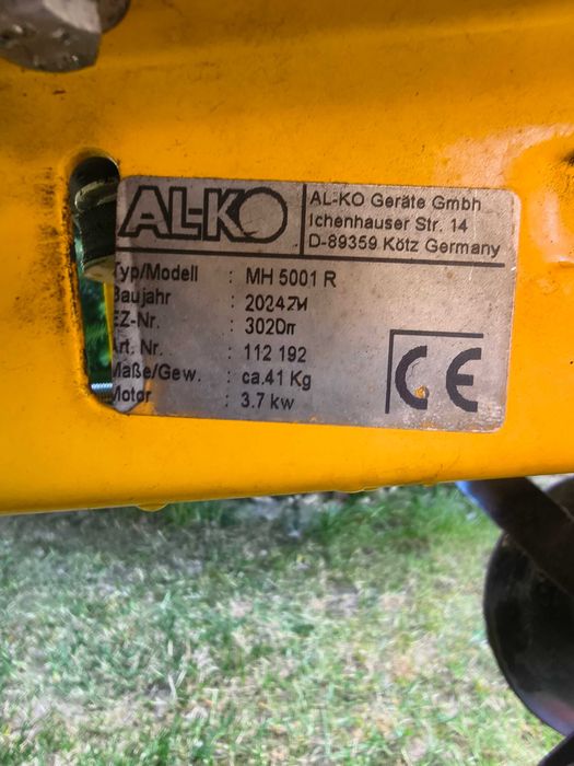 Rezerwacja.      Glebogryzarka spalinowa Al Ko, bieg do przodu i do tyłu