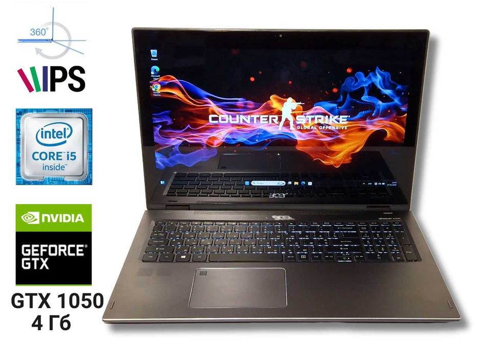 Acer Spin 5 SP515 i5-8250U 8/256+500Гб GTX 1050 4Гб Ігровий  360°