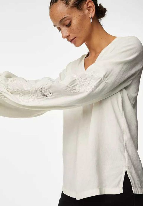 Блуза  з вишивкою M&S, розмір XXL