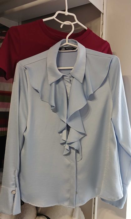 Блуза Zara р. С-М блакитна