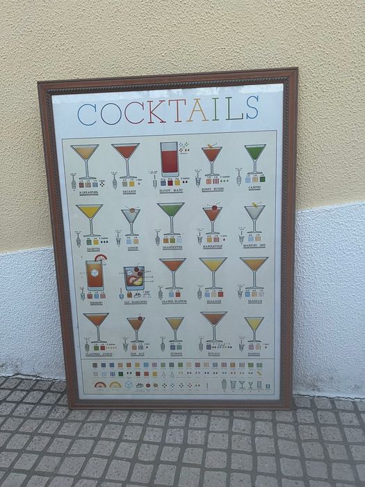 Quadro interessante para ilustrat bar. Medidas 75 cm x 105 cm .
