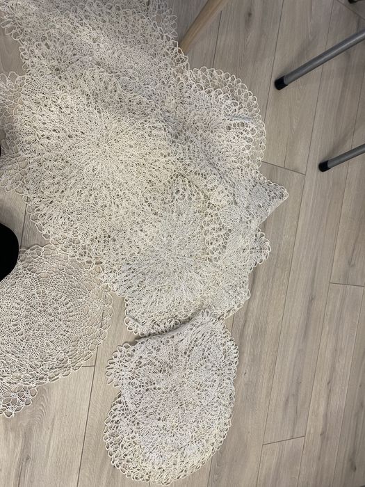 Serwetka ręcznie robiona na drutach