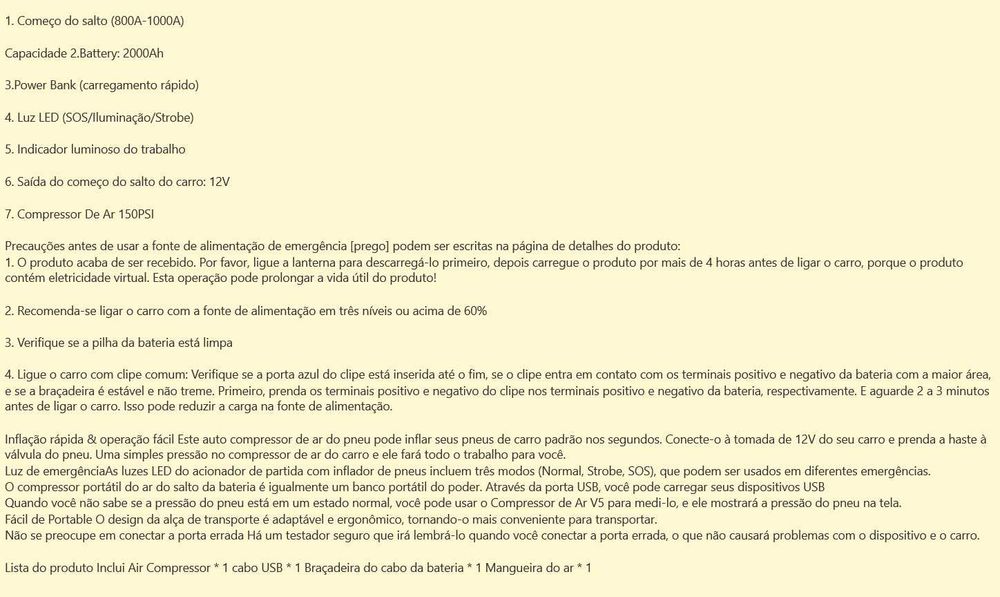 D73- 2 em 1 BOOSTER Jumpstarter e bomba de ar 2000a compressor de ar