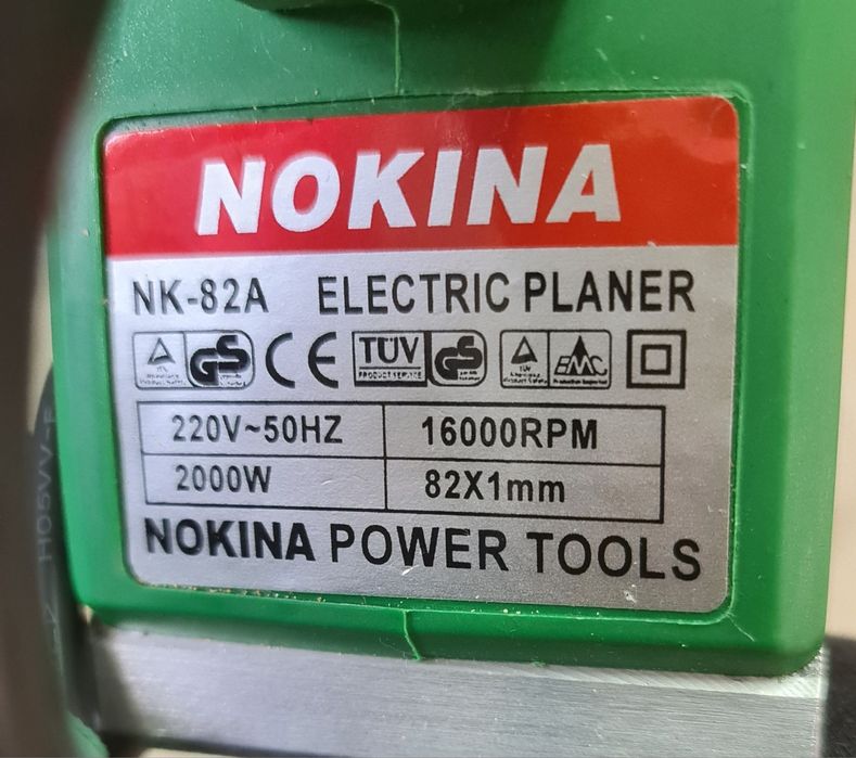 Plaina Elétrica Nokina 2000W - Profissional + Mala e acessórios
