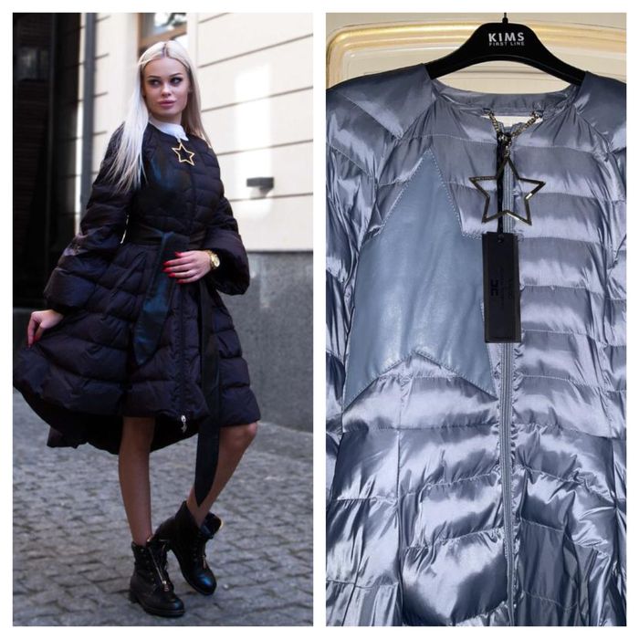 Шикарне пальто Elisabetta Franchi by Céline b. , синє, p. 44 Італія