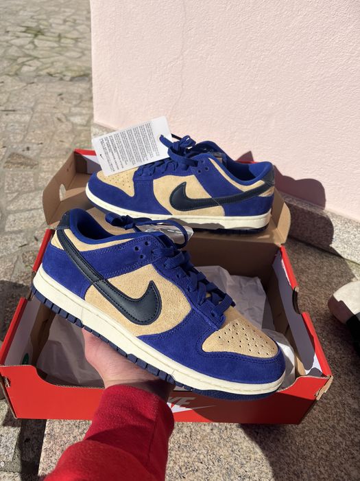 Nike dunk low blue suede