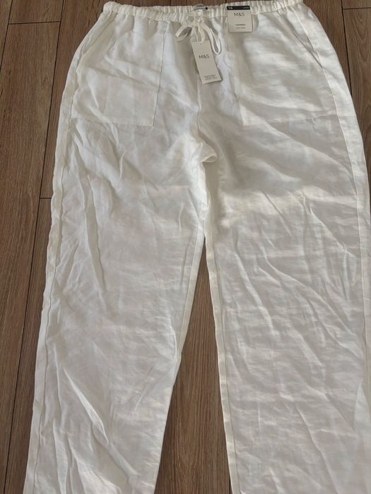 Spodnie len M&S r. 44 damskie