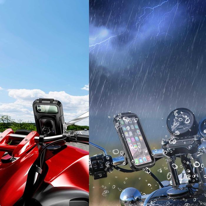 iMESTOU Wodoodporny uchwyt na telefon motocyklowy
