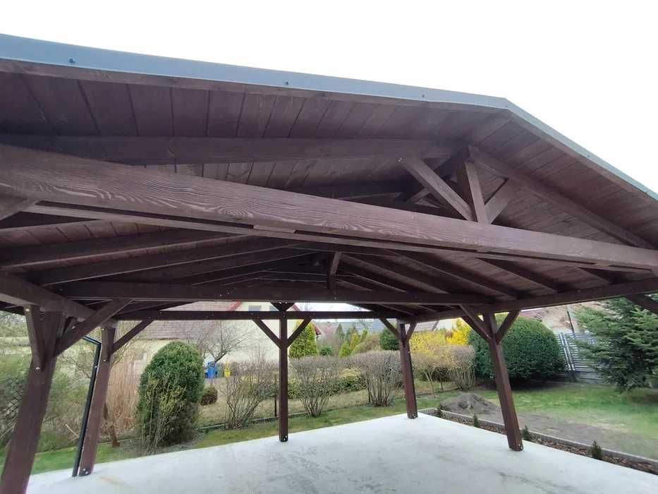 wiata 6x5m szybko i solidnie drewno suche i klejone