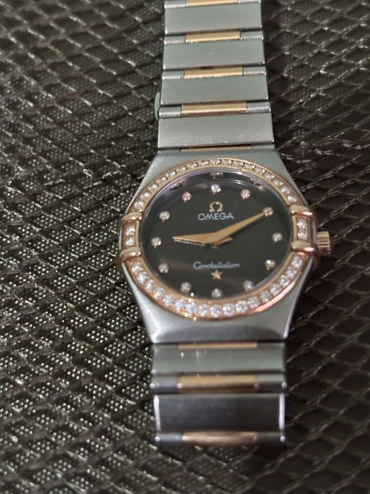 Relógio Omega Constellation Feminino (Aço e Ouro com Diamantes) — Ótimo Estado