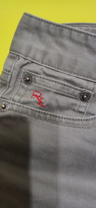 Spodnie jeansowe  polo  Ralph Lauren damskie koloru jasny khaki