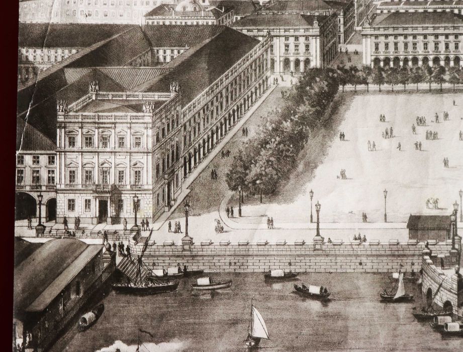 Regicídio de 1 de Fevereiro 1908 Terreiro Paço boa litografia