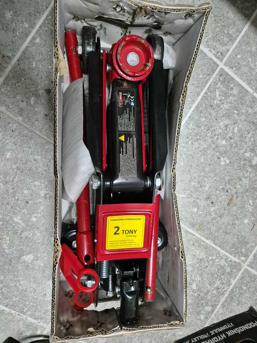 Praktycznie nowy podnośnik hydrauliczny żaba 2T GTMax komplet lewarek