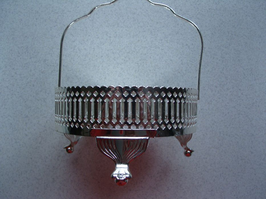 cukiernica posrebrzana koszyk używana