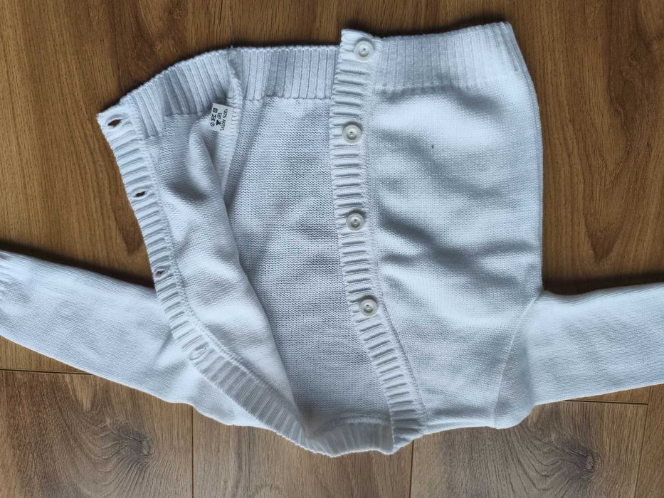 Biały sweterek do chrztu rozm. 80