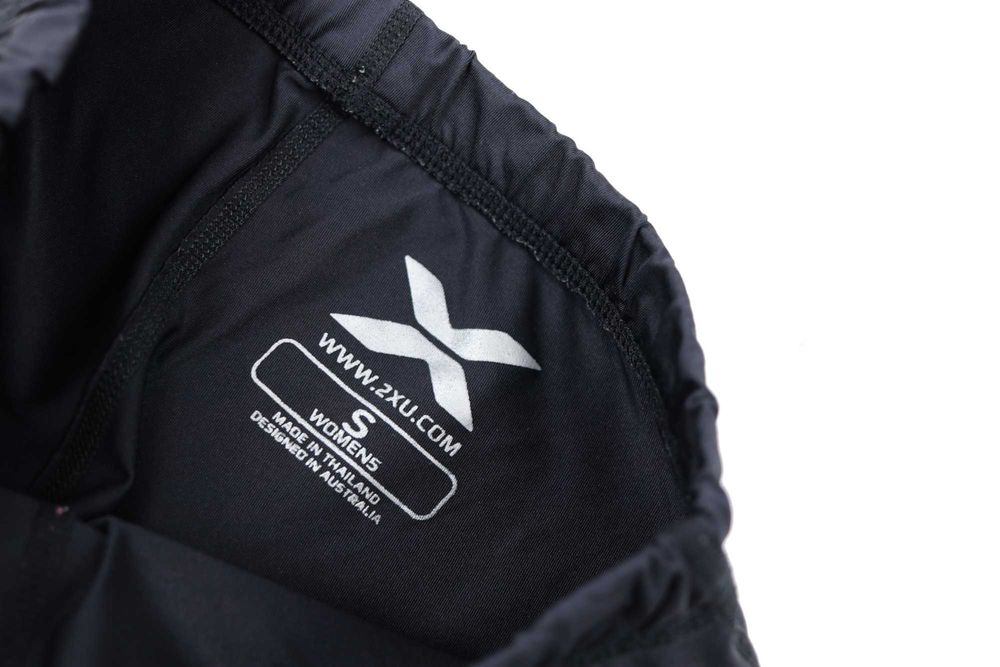 2XU kompresyjne legginsy czarne X błękit Lady S