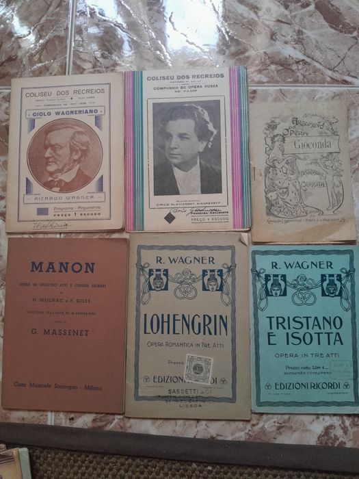 Programas Musicais - Libretos - Verdi, Wagner, Coliseu dos Recreios, Bizet, Puccini, etc