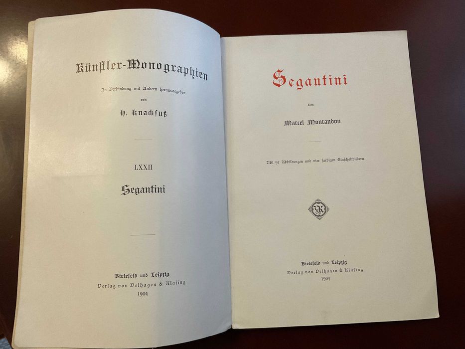 1904 Монографія Джованні Сегантіні Мистецтво Німецька мова