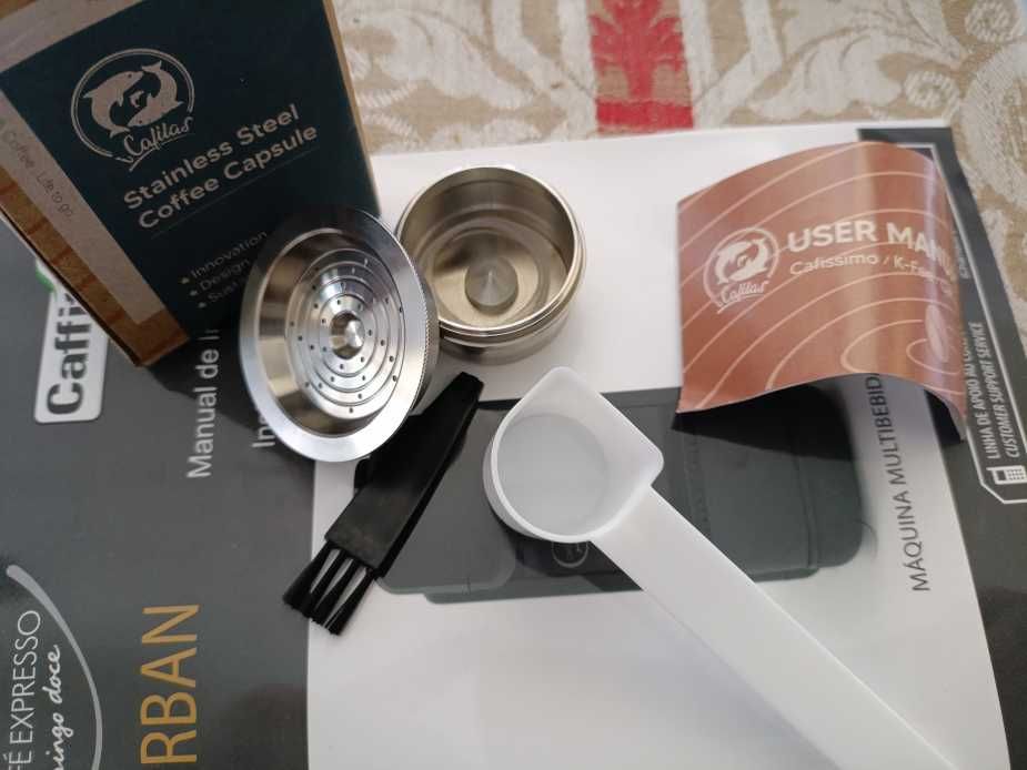 Máquina Café Urban Pingo Doce + 4 Cápsulas Reutilizáveis (Inox e ABS)
