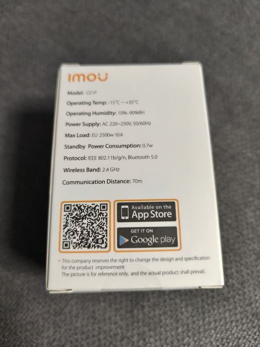 Inteligentne gniazdko WiFi Imou CE1P Smart Plug z pomiarem energii NOWE