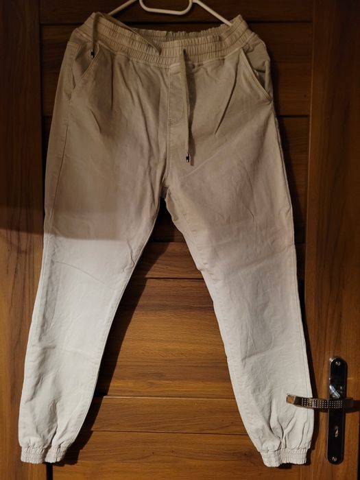 Spodnie damskie L używane beżowe