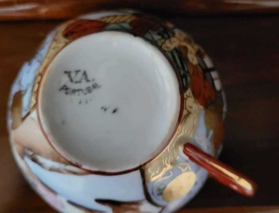 Serviço de café "casca de ovo" Vista Alegre. Satsuma NOVO