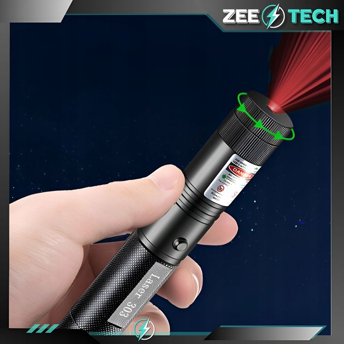 Wskaźnik Laserowy Laser Czerwony USB Mocny Pointer Duży Zasięg Akumul.