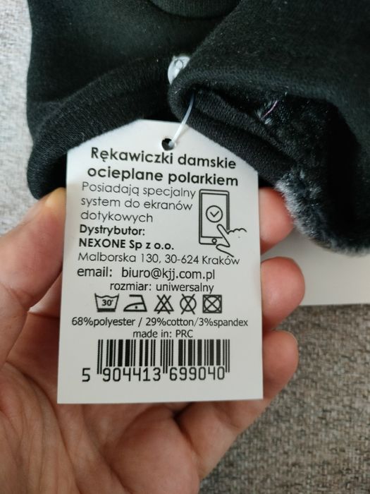 Czarne rękawiczki damskie nowe z metką
