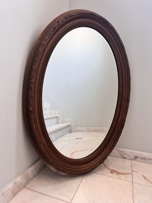 Vintage Espelho Grande Oval