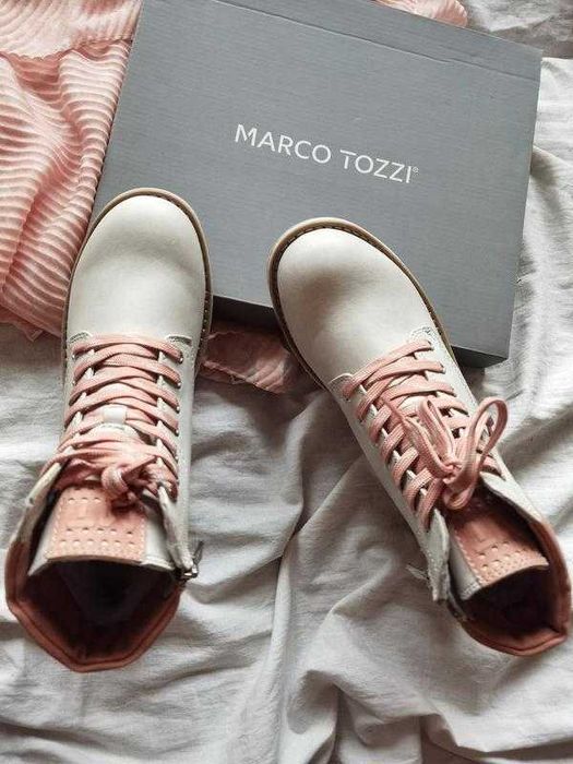 Утеплённые кожаные ботинки Marco Tozzy на замке еврозима