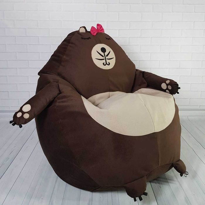 Ведмедик М'яке Крісло Мішок Груша Пуфик Кресло Мешок. Акції