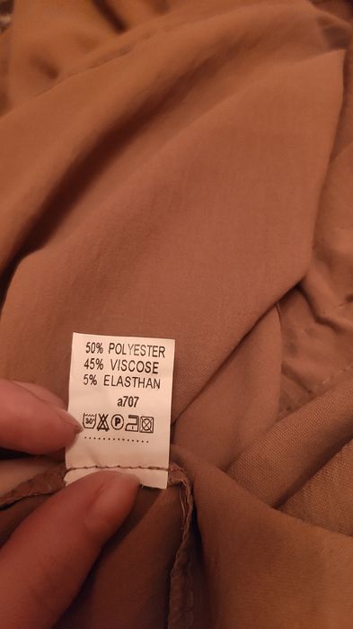 Sukienka w kolorze kawy z mlekiem, nowa, r. uniwersalny