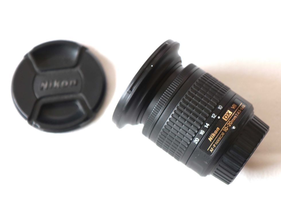 Lente Nikon AF-P 10-20mm objetiva em excelentes condições