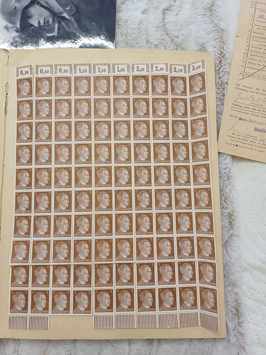 Znaczki pocztowe III Rzesza, Adolf Hitler, oryginał.