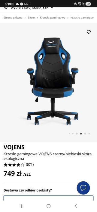 Krzesło Geamingowe nowe
