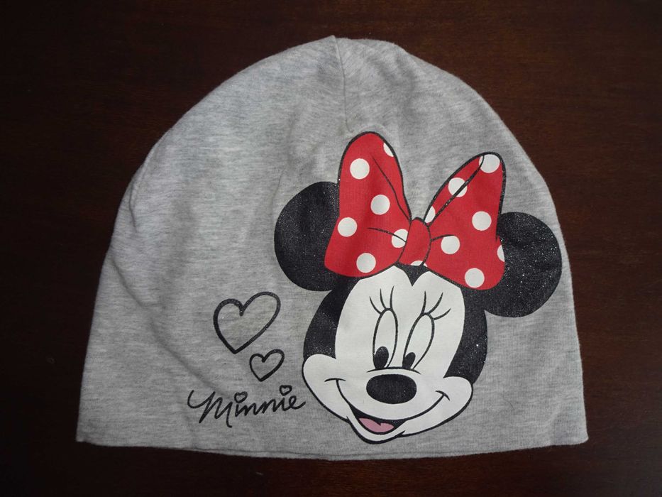 H&M Minnie Myszka Miki szara wiosenna cieńka czapka 110-128 cm