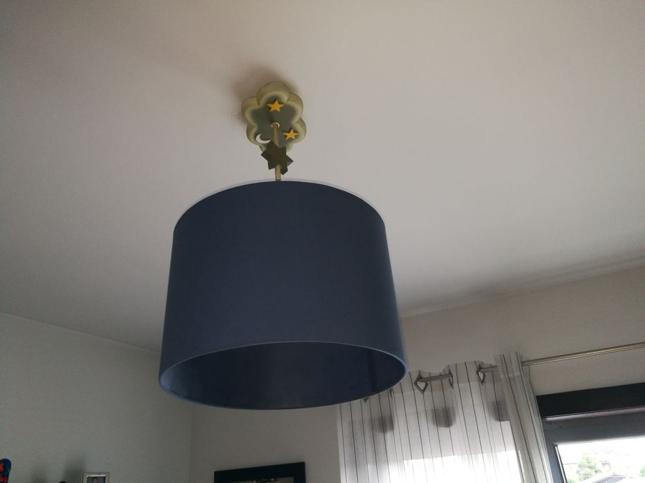 Candeeiro azul abajur