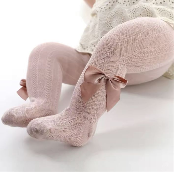 Колготки дитячі білі рожеві пудра детские на 1 рік 2 3 4 роки 74 80 90