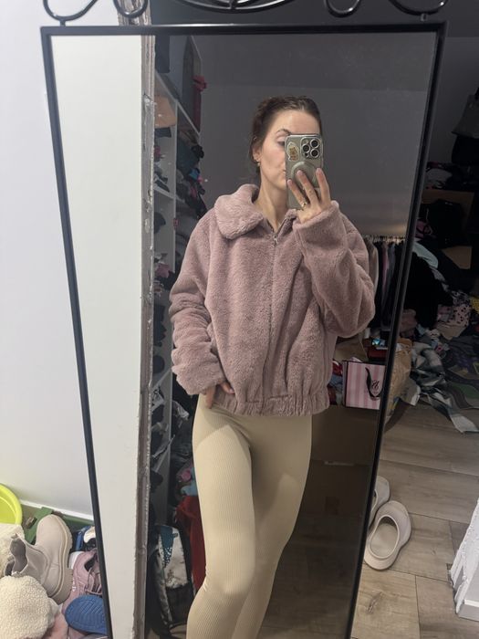 Kurtka miś baranek róż Primark jak nowa