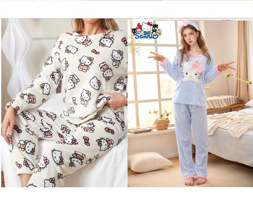 Піжама тепла плюшева hello kitty хелоу кітті на дівчинку
