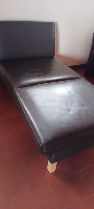 Chaise Lounge, Sofá bonito em castanho.