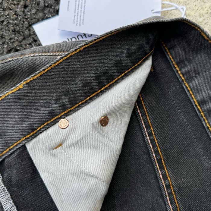 Джинси Acne Studios чорні потерті | акне студиос джинсы